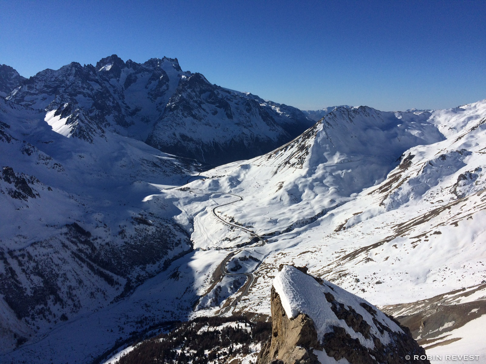 Col du Lautaret avec vue sur la Meije